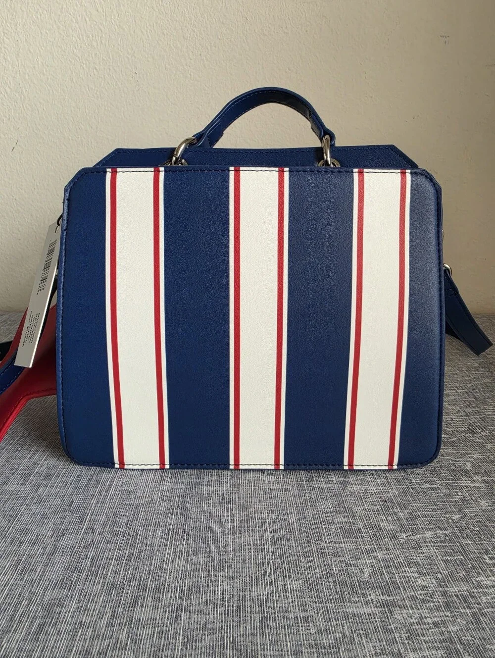 🇺🇲 Steve Madden Bevlynn Red White Blue Stripe Satchel Crossbody Patriotic